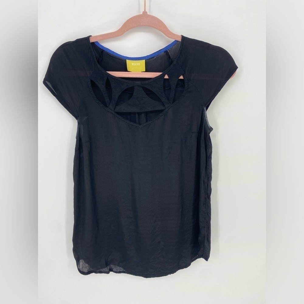 Mauve Anthropology Sheer Blouse Size 4